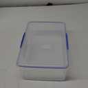 Sistema KLIP IT Food Storage Container, 7 L, Airtight & Stackable, BPA-Free, Clear with Blue Clips (236oz)