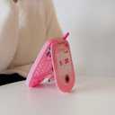Mirror Case Compatible with iPhone 12/12 Pro，Cute Kawaii 3D Cartoon Retro Phone Cover Fun Soft Rubber Shockproof Protector for Women Girls-Flip Pink