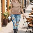 IWOLLENCE Women's Casual Sweater Vest Cap Sleeve Knit Pullover V Neck Sleeveless Tank Tops 2025 Spring Summer Clothes (S)