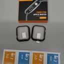 Misxi 2 Pack Tempered Glass Case Compatible for Apple Watch SE 3 (2025) SE 2 SE Series 6 Series 5 Series 4 44mm, Hard PC Screen Protector Overall Protection Cover for iWatch, Jet Black