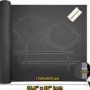 MEARCOOH EVA Foam Cosplay Black 12mm Thick (1mm to 20mm) Large 35.5" x 59" Sheet Premium High Density 86 kg/m3 for Cosplay, Crafts Projects