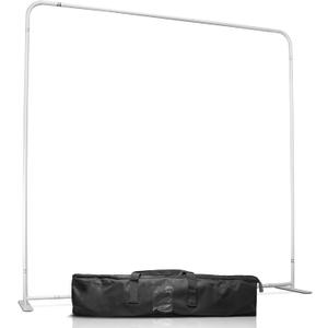 Anley 7.5x7.5 FT Backdrop Stand - Premium Reinforced Aluminum Alloy Frame for Stability - Heavy Duty Background Support with Carry Bag for Photo Studio, Green Screen, Event, Banner, Party Use