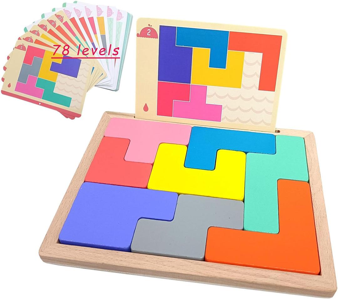 Dementia Activities for Seniors,Wooden Puzzles Gifts,Geometric Cognitive Products & Training Games for Alzheimers Elderly