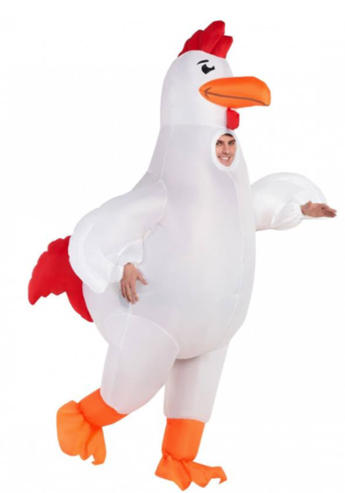 Morph Costumes Giant Inflatable Chicken Costume Adult Funny Animal Blow Up Suit Halloween