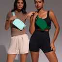 Cross Body Fanny Packs for Women Men Fashion Waist Bag Pouch Nylon Small Travel Crossbody Bags Mini Purse Everywhere Belt Bag Bum Bag for Workout Running Hiking Everglade Green