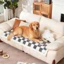 Pet Couch Cover for Sofa Protector, Washable Couch Cover for Dogs, Plaid Reversible Soft Non Slip for Large Dogs(27.6X82.67, Grey)
