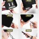 Tiostep Clip and Go Strap for Phone with Wallet Crossbody Phone Lanyard Adjustable and Detachable RFID Wristlet Wallet with ID Window and Zipper, Black
