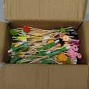 Umbrella Cocktail Picks for Drinks, 160 Pack Cocktail Picks for Luau Tropical Party, Pineapple Palm Leaf Fruit Sticks Summer Hawaiian Party Decorations