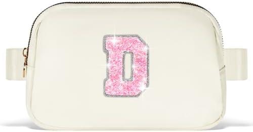 Uygafly Graduation Gifts for Teens Kids Daughter Sister Her - Birthday Gifts for 3 4 5 6 7 8 9 10 11 12 13 Year Old Girls,Fanny Pack Crossbody Bag Belt Bag Cute Trendy Stuff | Cream,Initial D