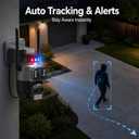 Outdoor Camera, Plug-in Security Camera Outdoor, Dual Lens PTZ 6MP, 6X Digital Zoom, Auto Tracking, Color Night Vision, 5G/2.4G Dual-Band WiFi, 2-Way Audio, IP66 Waterproof