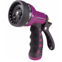 Revolver Heavy Duty 9 Pattern Quick Click Adjustable Garden Hose Spray Nozzle with Trigger Style Handle, for your Car, Boat, Deck, Sidewalk, Flowers and Young Trees, Berry