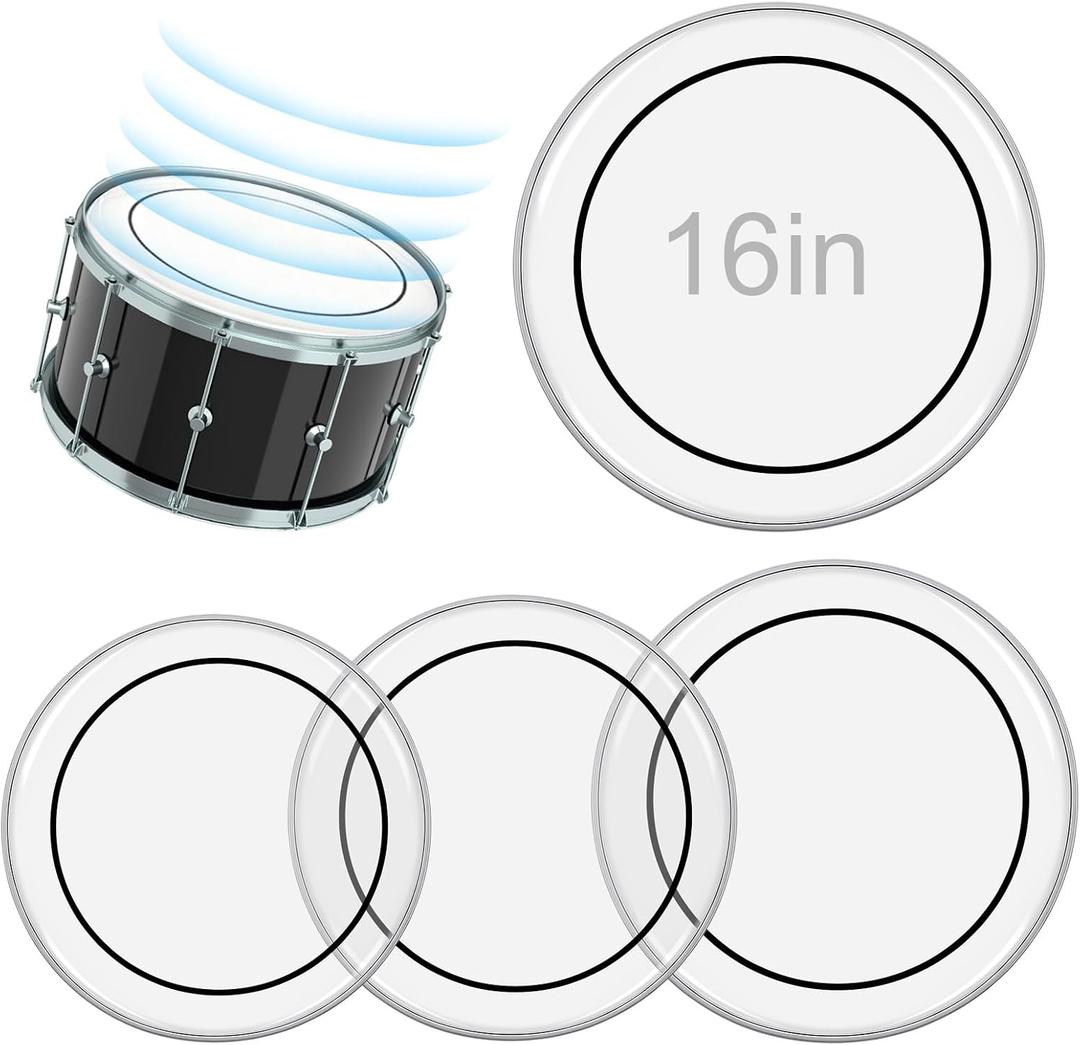 4 Pack Tom Drum Heads 10" 12" 14" 16", 10in,12in, 14in, 16in