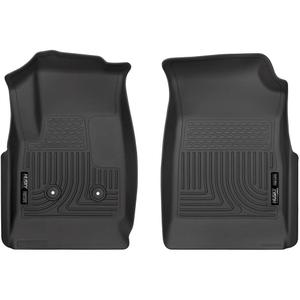 Husky Liners Weatherbeater Floor Mats | Fits 2015-2022 Chevrolet Colorado & GMC Canyon Crew CAB ONLY & Double CAB ONLY | Front Row, 2-pc Black - 18111