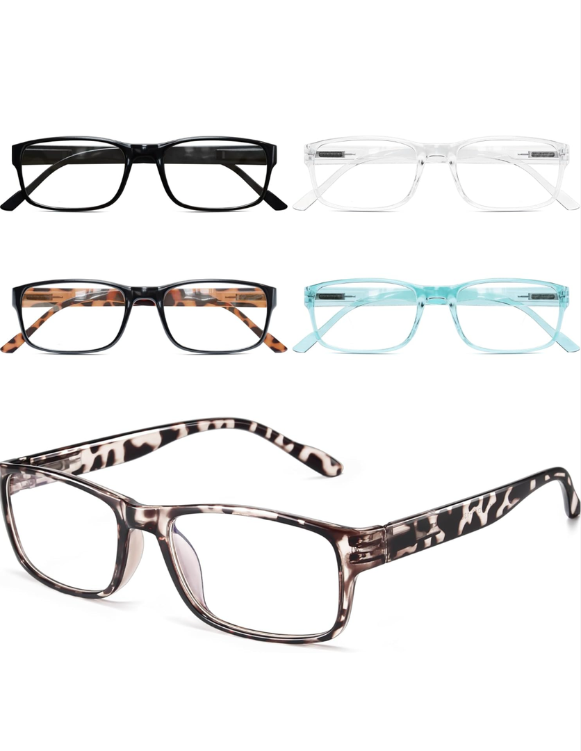 Gaoye Professional Reading Glasses for All Day - Computer Readers with Blue Light Protection - Value Pack (+1.75)