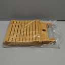 Lawei Bamboo Folding Step Stool - 12 Inch Height Bamboo Shower Bench Stool Spa Bath Seat Chairs for Shower, Leg Shaving and Foot Rest, Portable Small Stool Little Chair