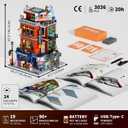 Lumibricks Street Fusion Boxing Club Lighting Building Bricks Set - City Town Modular Playset Collection Display kit with Minifigures 3036 Pcs for Adults & Teens & Life Enthusiasts
