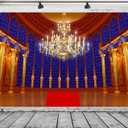 7x5FT Castle Palace Backdrop Beast's Palace Background for Girls Princess Birthday Party Decoration Photoshoot Photo Props Vinyl