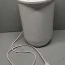 SAMEAT Heated Towel Warmers for Bathroom - Large Towel Warmer Bucket, Wood Handle, Auto Shut Off, Fits Up to Two 40"X70" Oversized Towels, White