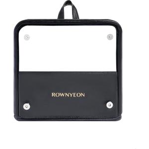 ROWNYEON Makeup Brush Bag, High Capacity Stand-Up Makeup Brush Holder, Travel Professional Cosmetic Bag Artist Organizer Bag Large Makeup Brush Case with Adjustable Divider (Brushes Not included) (Black)