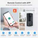 Smart Door Lock,Keyless Entry Door Lock for Front Door,Security Smart Deadbolt with Touchscreen Keypad,App Remote Control Fingerprint