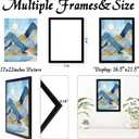 Black Picture Frame, 17x22 Picture Frame for Photo Poster Canvas Certificate Document Display Horizontally or Vertically High Transparent Wall Gallery(Size 17 x 22 inches)