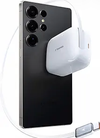 TORRAS FlexLine 67W Retractable USB C Charger Block,for iPhone 17 Charger Fast Charging, GaN Ⅲ USB C Cable with DualPort for MacBook Pro/Air,iPad, Samsung Galaxy S25 Ultra/iPhone 17 Pro Max, 39.37in