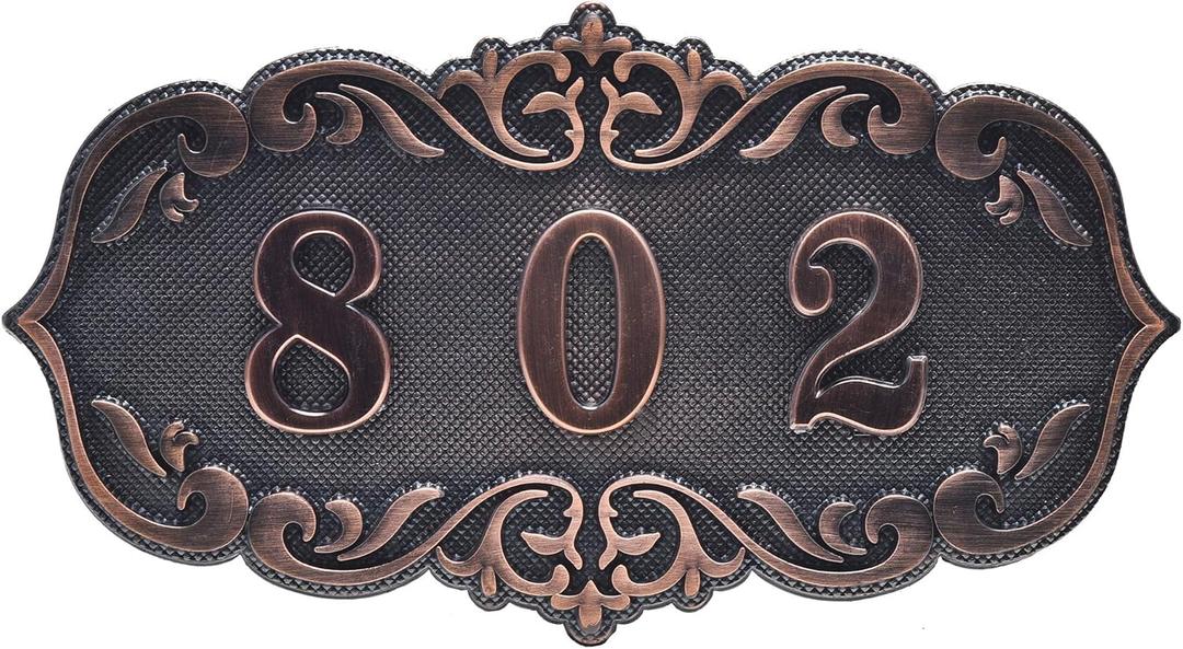 Door Number Plate, Apartment Door Number Sign, House Number Plaques with 14 Numbers