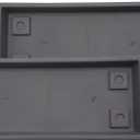 The HC Companies 23.5 Inch Venetian Rectangular Plant Saucer - Indoor Outdoor Plastic Plant Trays for Pots - 23.5"x7.5"x1.3" Warm Gray (2 Pack)