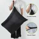 OTraki 2PCS Large Wet Bag 20x24 inch Waterproof Bag for Swimsuit Reusable Wet Dry Bag With Portable Handle Wet Clothes Storage Gym Bag for Beach Pool Drying do not exceed 176 Black & Grey