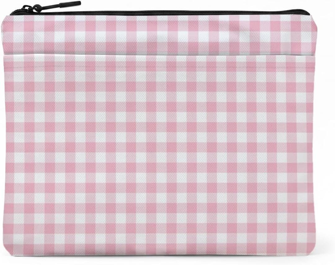 Cute Gingham Laptop Case 13.3 inch, 13-13.3 inch Laptop Sleeve Compatible with 13-13.6 inch Slim Laptops, Aesthetic Checkered Soft Computer Sleeve Bag with Pocket for Women Girls Birthday