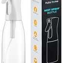 Hula Home Spray Bottle for Hair (20oz/ 590ml) - Powered by Flairosol® Spray Technology - Continuous Ultra Fine Mist Sprayer – For Hairstyling, Cleaning, Salons, Plants, Essential Oil & More - White 