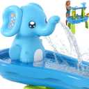 Water Table Pump Continuous Flow, Rechargeable Cordless Pump for Water Table, Portable Water Table Accessories Summer Outdoor Outside Backyard Fun Toys Gifts for Toddlers Kids, Blue
