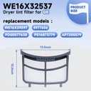 2026Upgrade WE16X32537 Dryer Lint Screen Filter Compatible with GE Dryer, Replacement Part, GFD65ESSN1WW GFD85GSPN0RS GFD85ESPN0DG GFD55ESSN1WW GFD85ESPN0RS GFD55ESMN0DG GFD55ESSN0WW AP7205579