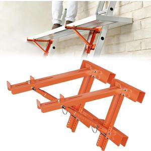 2 Pack Ladder Jacks for Scaffolding Platform Heavy Duty Steel Ladder Jacks Scaffold Bracket Extension Ladder Jack for Roofing Painting Jobsite 20 inch Platform