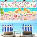 5 x 4 Packs Printed Towel Band for Beach Cute Pool Lounge Chair Strap Clip Hawaii Floral Design 2026 Carnival Cruise Packing List All Inclusive Resort Must Have Gadgets Summer Travel