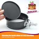 2 x Cheesecake Pan Set, 4/7/8/9 inch Nonstick Leakproof Springform Pan for Mini Cheesecakes, Pizzas, Quiches (Black, 4 inch)