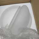 COOLHIYA Ceiling Light Cover Durable Dome Shade for Soft Even Lighting Living Room Bedroom Kitchen and Office Spaces Minimalist Design Easy to Install (31.50X31.50X8.00CM)