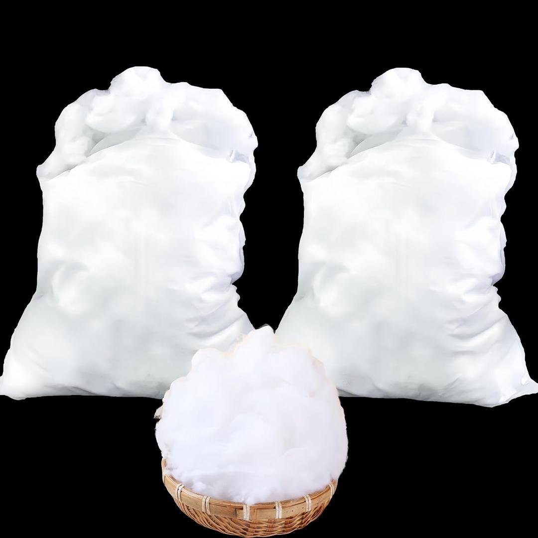 Fxnx 14 Ounce White, Fluffy and Soft Fake Snow - Can be Used for Artificial Snow & Fake Clouds, Suitable for Christmas Decorations Nativity and Gifts, Cotton for Decoration (14.1 Ounce/ 400 G)
