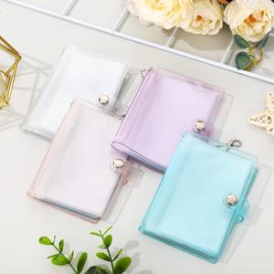 Whaline 4Pcs Mini Photo Album 3 Inch Kpop Photocard Collect Book Gradient Colorful Picture Storage Book Sleeves Photo Card Holder for Mini Film Camera Kawaii Photo Wedding Birthday Memory Gift