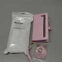 Asuwish Phone Case for Samsung Galaxy A15 5G/4G Zipper Wallet Detachable Magnetic Cell Cover with Tempered Glass Screen Protector Crossbody Strap Bling Flip Credit Card Holder A 15 G5 15A Women Pink