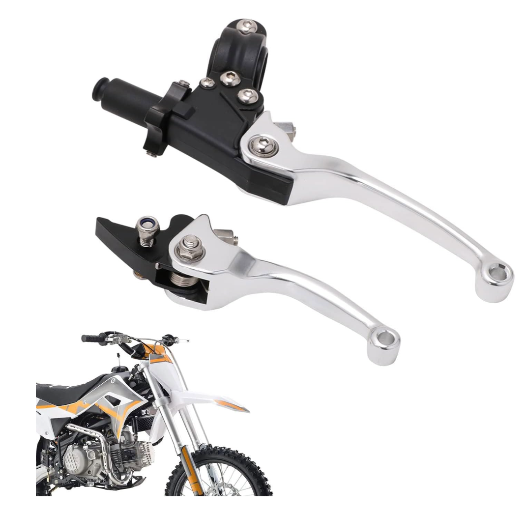 JFG RACING Motorcycle Brake Clutch Lever 7/8'' 22mm Folding Levers Aluminum Alloy Universal for CRF50 KLX SSR TTR 110 125 150 200 250cc Dirt Pit Bike ATV Mini Bike Blue