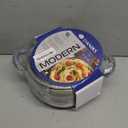 Daniks Modern 4 Quart Stainless Steel Stock Pot with Glass Lid, Tri-Ply Bottom for Even Heating, Induction Compatible, Dishwasher Safe, Heatproof Handles