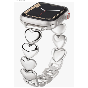 Metal Bracelet Compatible with Apple Watch Band Women 38mm 40mm 41mm 42mm 44mm 45mm 46mm 49mm Rhinestone Dressy Apple Watch Strap for iWatch Band Series 11/10/9/8/7/6/5/4/3/2/1/SE 3/Ultra 3