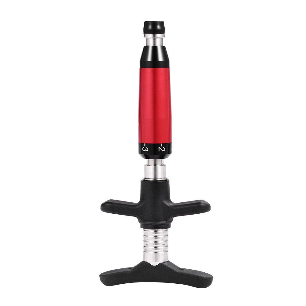 Chiropractic Tool?6 Levels Manual Chiropractic Adjustment Correction Tool, Spine Correction Machine with Four Repaceable Massage Heads(Single)