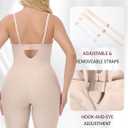 SHAPESHE Strapless Shapewear Bodysuit for Women Compression Tummy Control Seamless Shapewear Full Body Shaper Bodysuit (Beige, L)