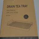 Cup Drying Rack & Dish Drying Tray, Drain Board for Small Kitchen Sink, Dish Drain Tray Large Enough for Counter or Coffee Table, Big White Dish Drying Mat (8.85W x 15.35L)