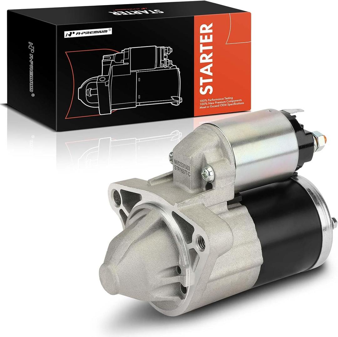 A-Premium Starter Motor Compatible with Mazda 3 2014 2015 2016 2017 2018 2.0L, 12V 1.4KW 10-Teeth Clockwise, Replace# M0TD0071ZC