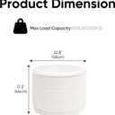 23" Round Velvet Storage Ottoman with Reversible Lid, Soft Padded Footrest and Hidden Storage, Large Upholstere Tray Top Ottoman Footstool for Living Room, Bedroom, Entryway, White