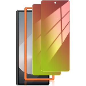 LYWHL 2-Pack Samsung Galaxy Z Fold 7 Privacy Screen Protector, Gradient Colorful Tempered Glass Front Screen Protector for Z Fold 7 with Alignment Frame, Anti Blue Light Bubble Free Sensitive Touch