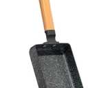Ceramic Coating Square Japanese Tamagoyaki Omelette Small Skillet, Non-stick Rectangle Egg Roll Pan with Wood Handle (Dark Grey)